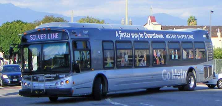 LA Metro Silverline NABI 45C 8381